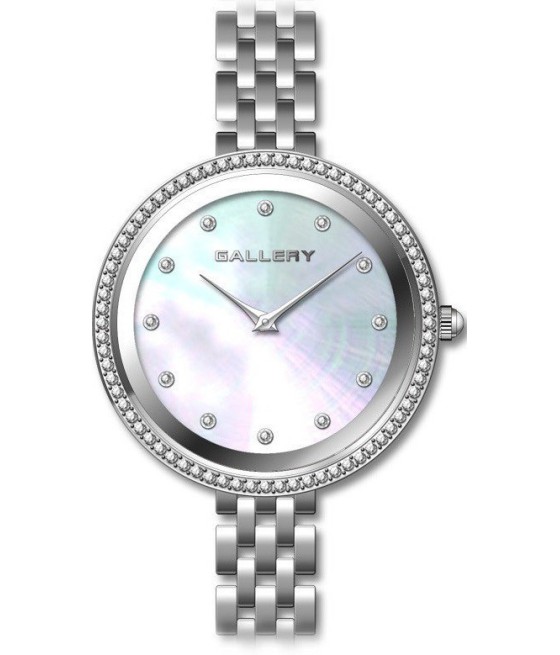 שעון גלרי נשים: GALLERY 17719-1

שעון כסוף עם לוח לבן פנינה ומסגרת משובצת אבנים