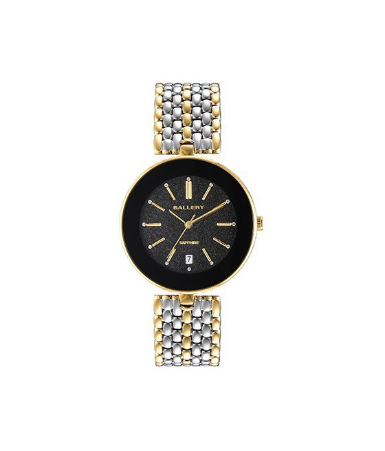 שעון גלרי לאישה: GALLERY 17762-17
שעון מתכתי ציפוי זהב / רצועה מתכת כסופה משולבת ציפוי זהב / לוח שחור מנוקד.