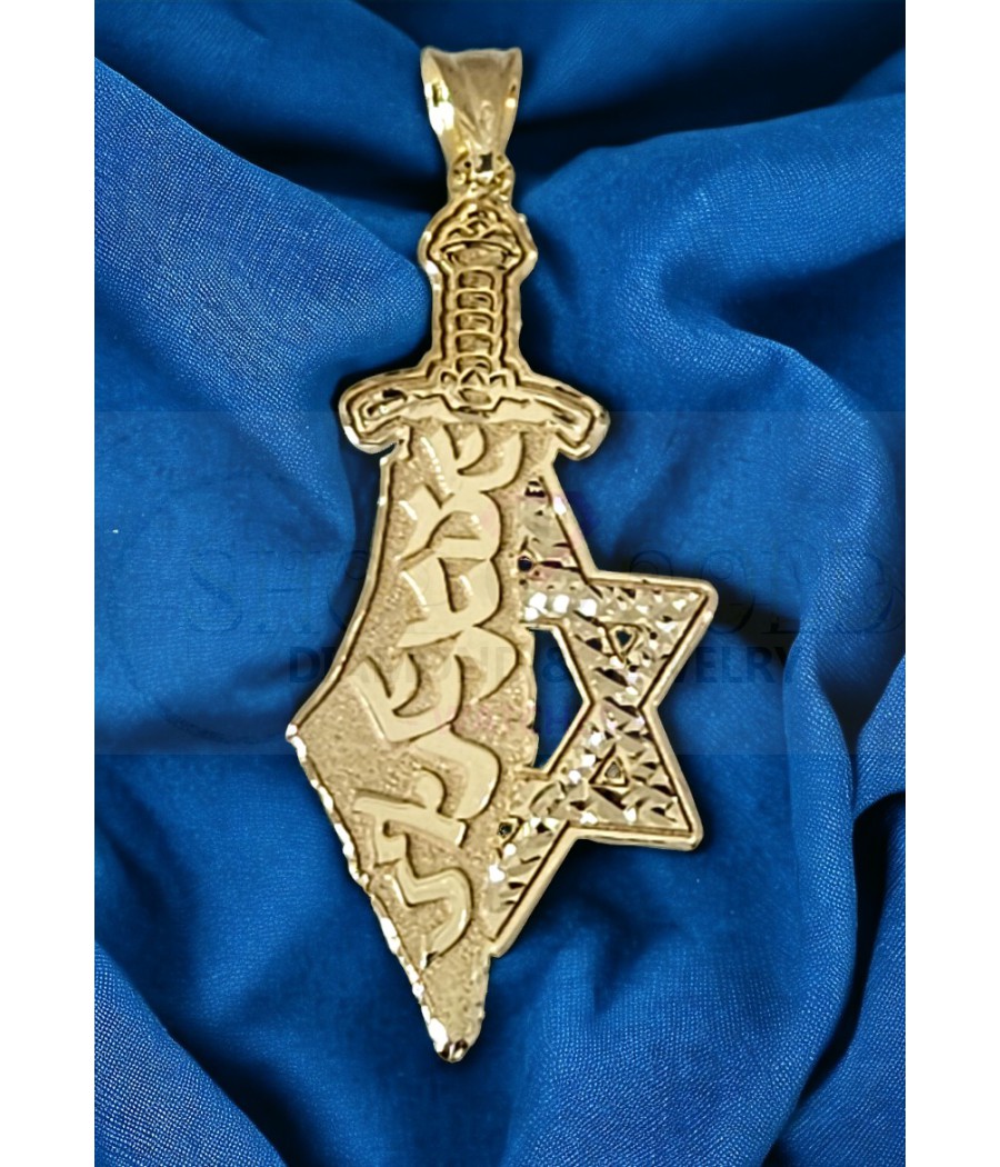 Israel Land pendant & Sword & a Star David