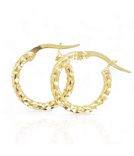 Gold hoop earrings, 20 Mm.