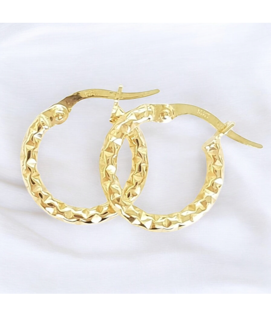 Gold hoop earrings, 20 Mm.