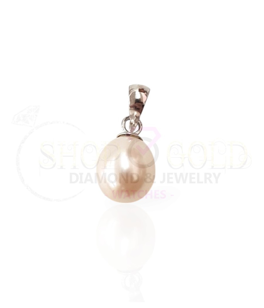 14K Gold Pendant Real Pearl 6.5mm