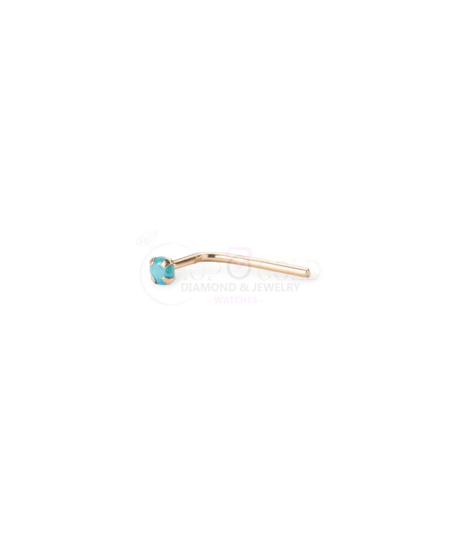 copy of 14K Gold Nose Ring with Zircon