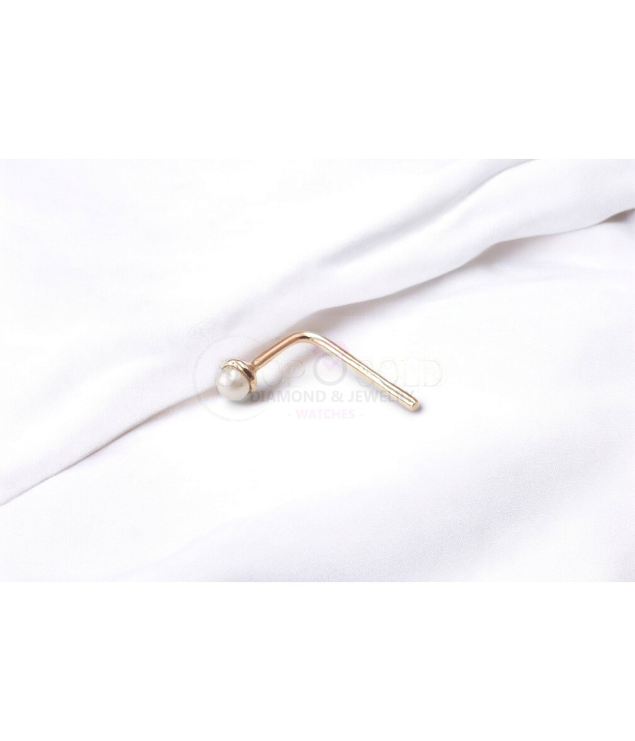 copy of 14K Gold Nose Ring with Zircon