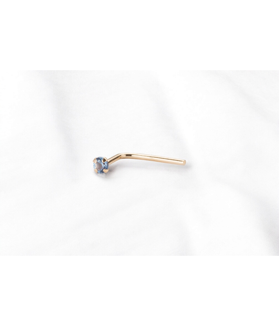 copy of 14K Gold Nose Ring with Zircon