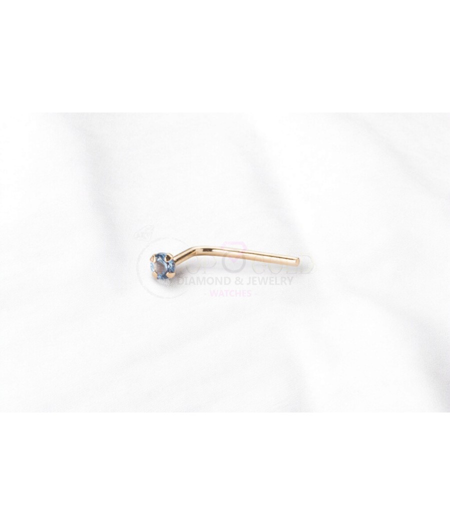 copy of 14K Gold Nose Ring with Zircon