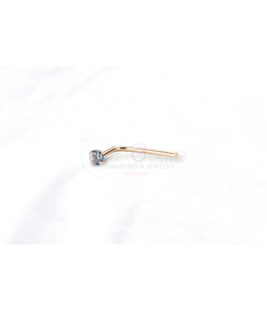 copy of 14K Gold Nose Ring with Zircon