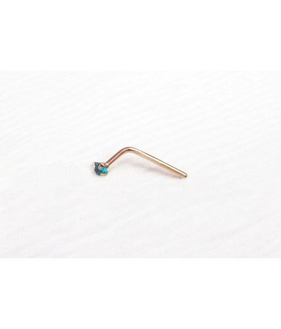 copy of 14K Gold Nose Ring with Zircon