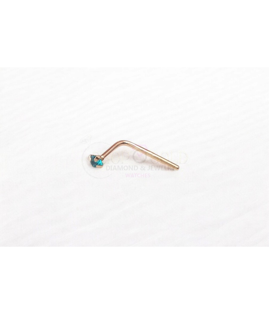 copy of 14K Gold Nose Ring with Zircon