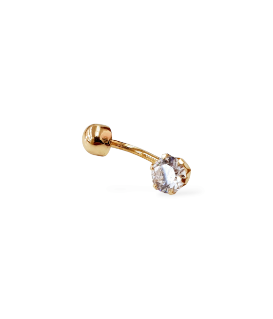 copy of 14K Gold Nose Ring with Zircon