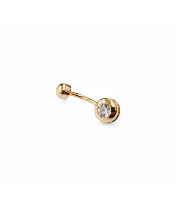 copy of 14K Gold Nose Ring with Zircon