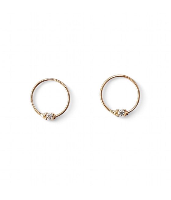 copy of 14K Gold Nose Ring with Zircon