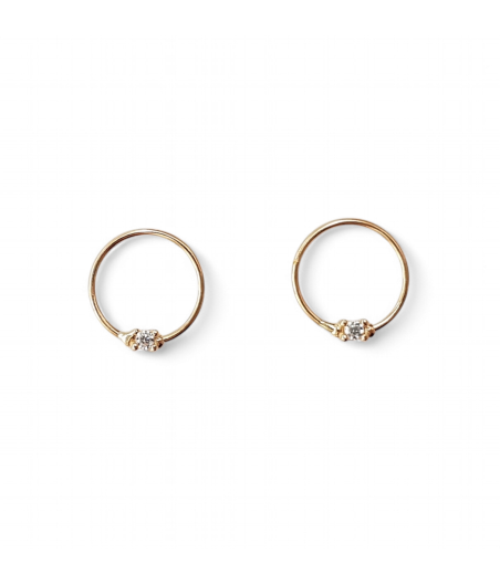 copy of Кольцо для носа из 14-каратного золота с цирконом