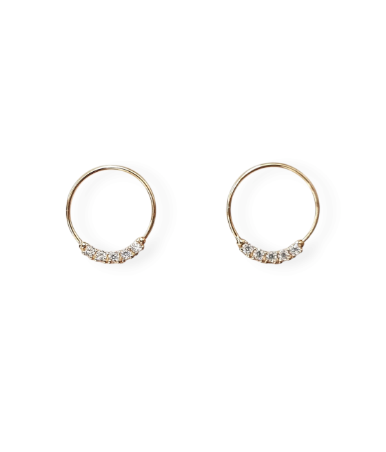 copy of 14K Gold Nose Ring with Zircon