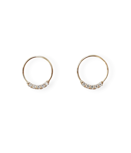 copy of Кольцо для носа из 14-каратного золота с цирконом