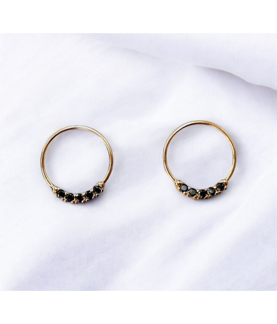 copy of 14K Gold Nose Ring with Zircon