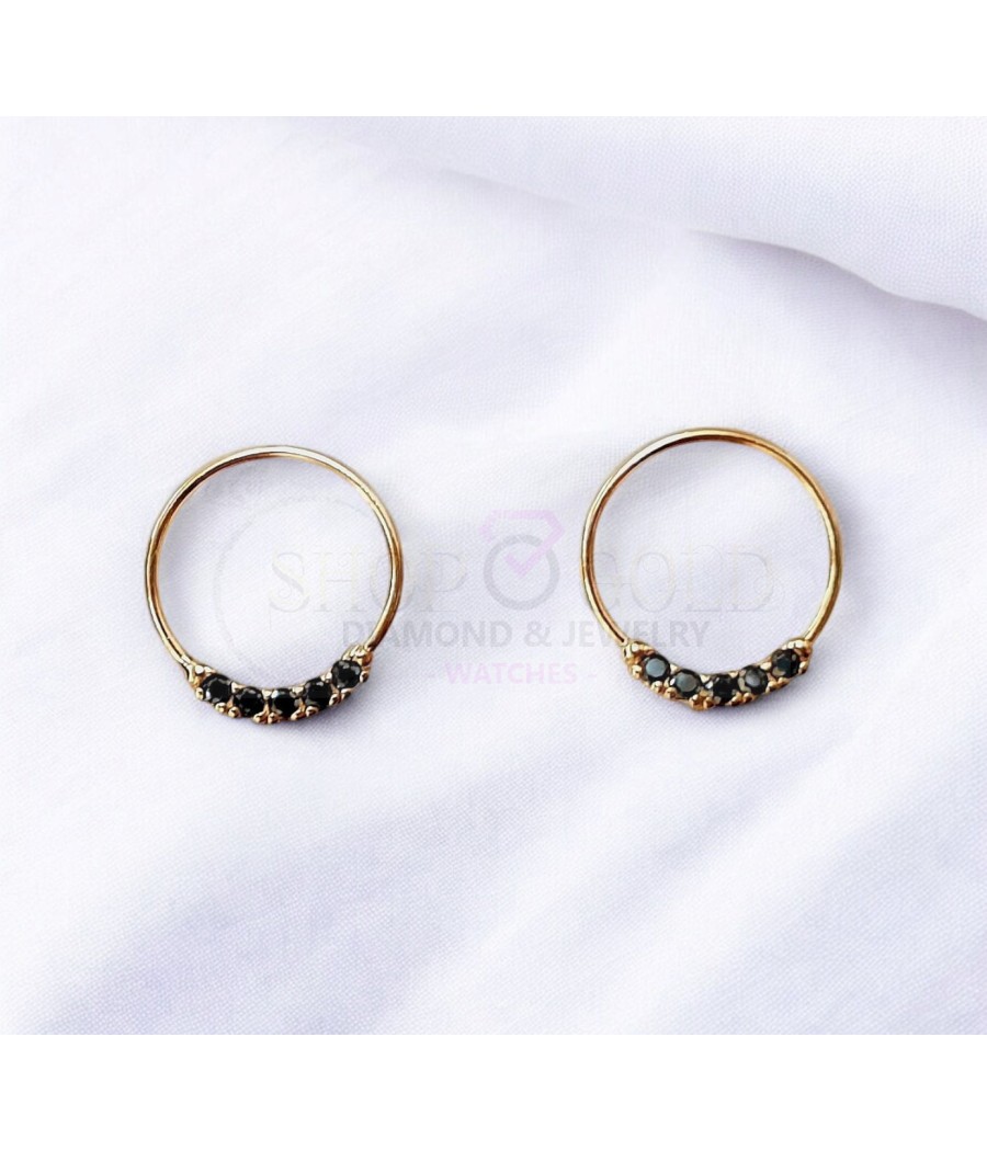 copy of 14K Gold Nose Ring with Zircon