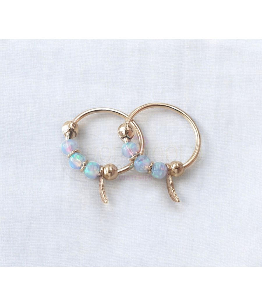 copy of 14K Gold Nose Ring with Zircon