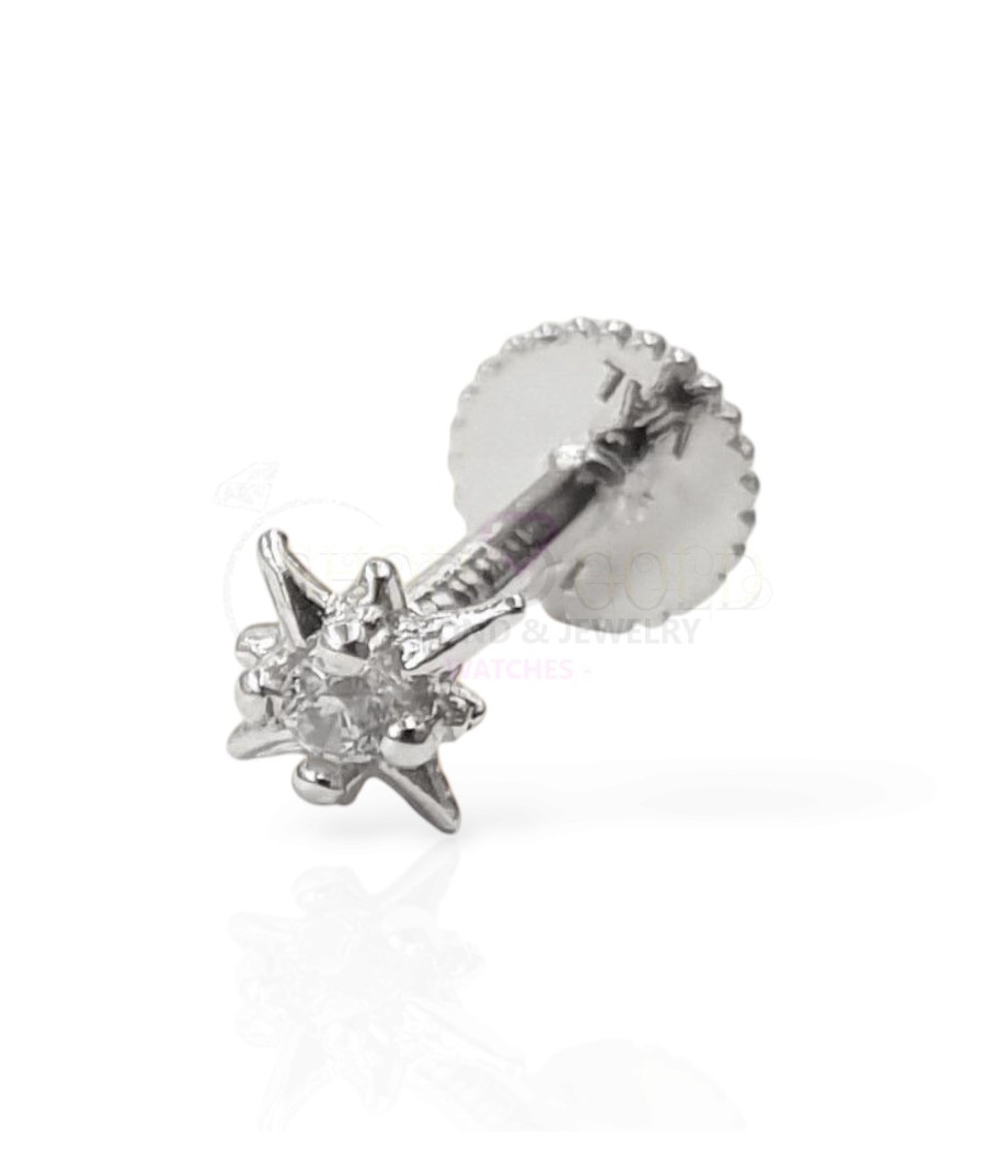 copy of 14K Gold Nose Ring with Zircon