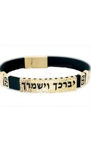 Gold bracelet & blessing - diamond cut