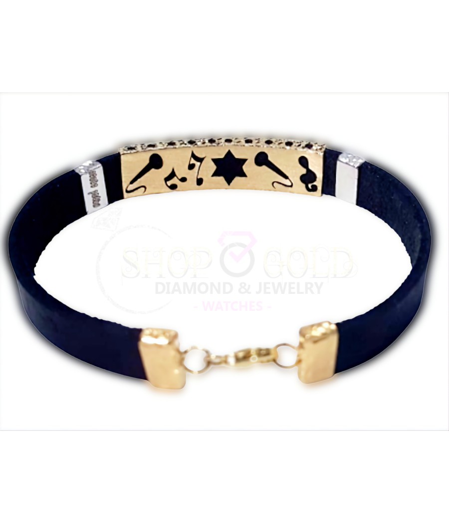 Gold bracelet & blessing - diamond cut