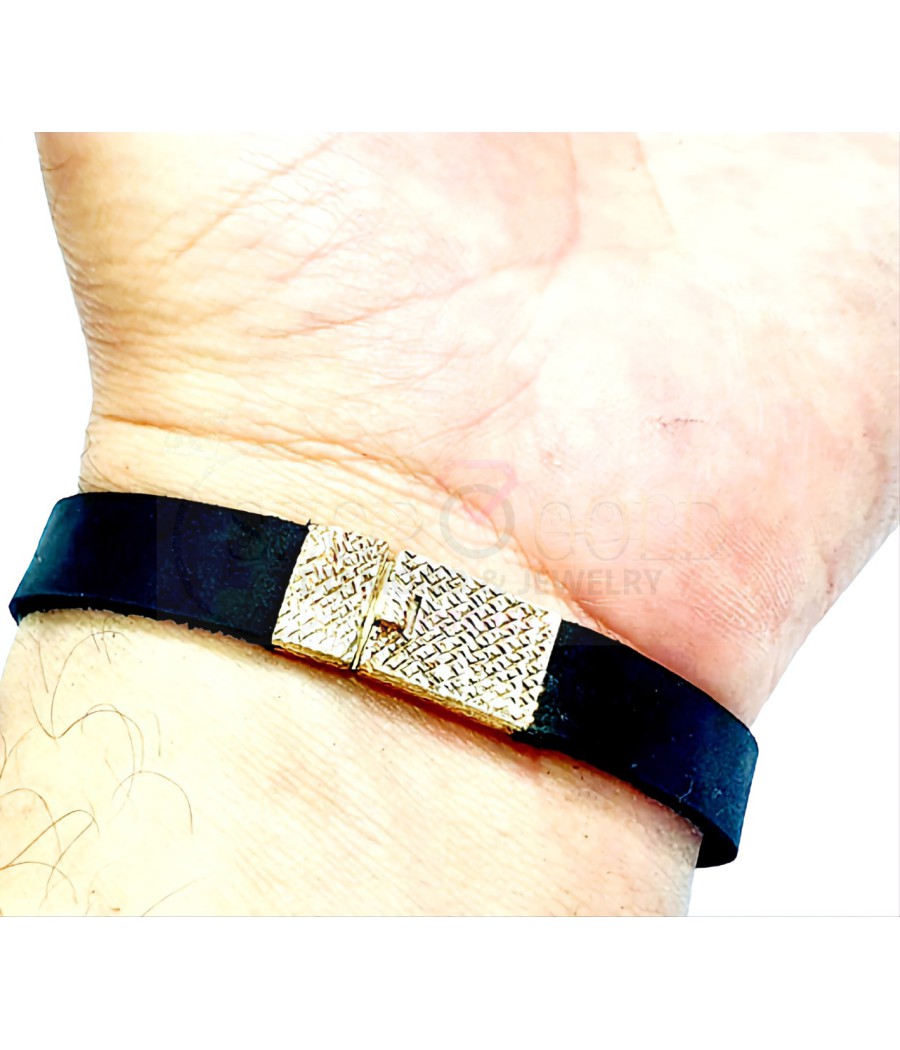 Gold bracelet & blessing - diamond cut