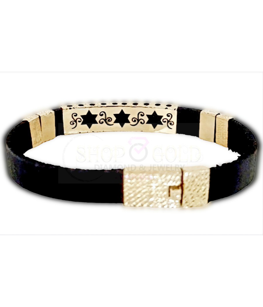 Gold bracelet & blessing - diamond cut