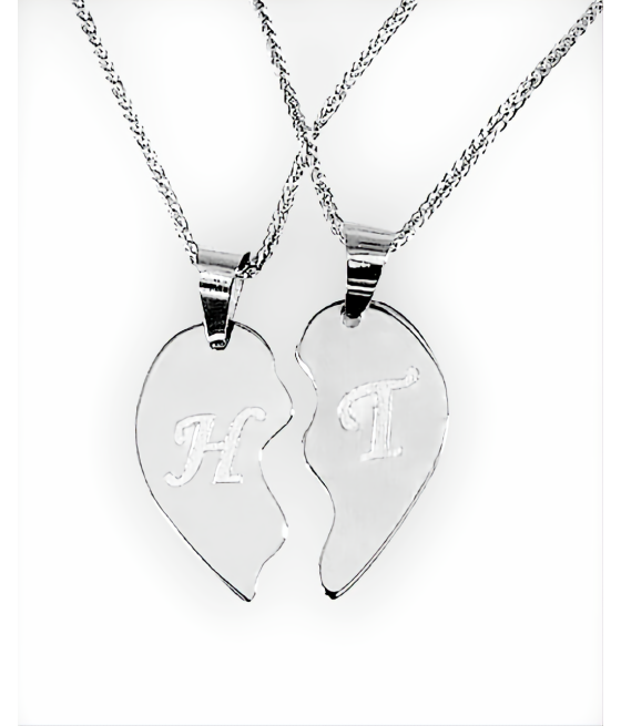 Pendant necklace, half heart