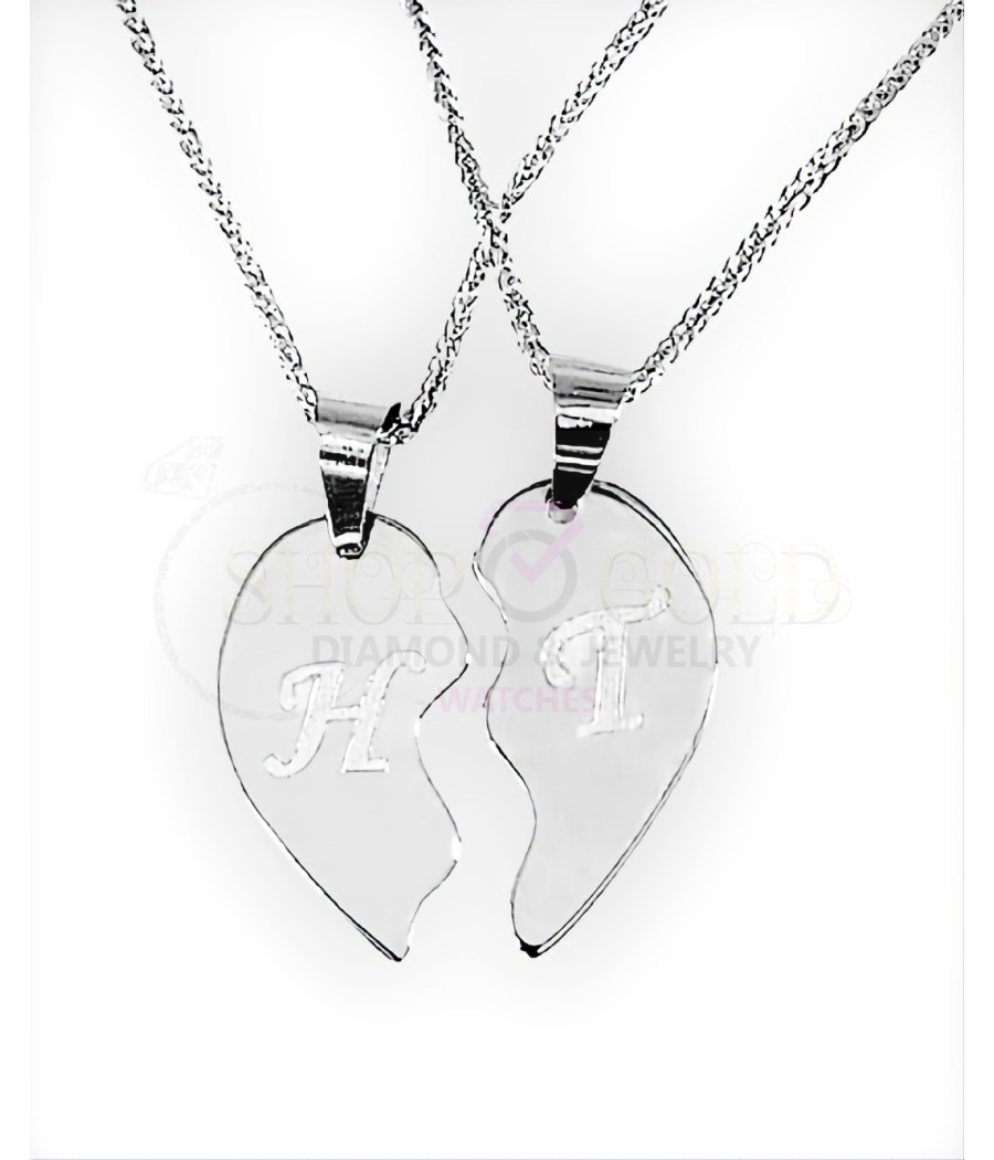 Pendant necklace, half heart