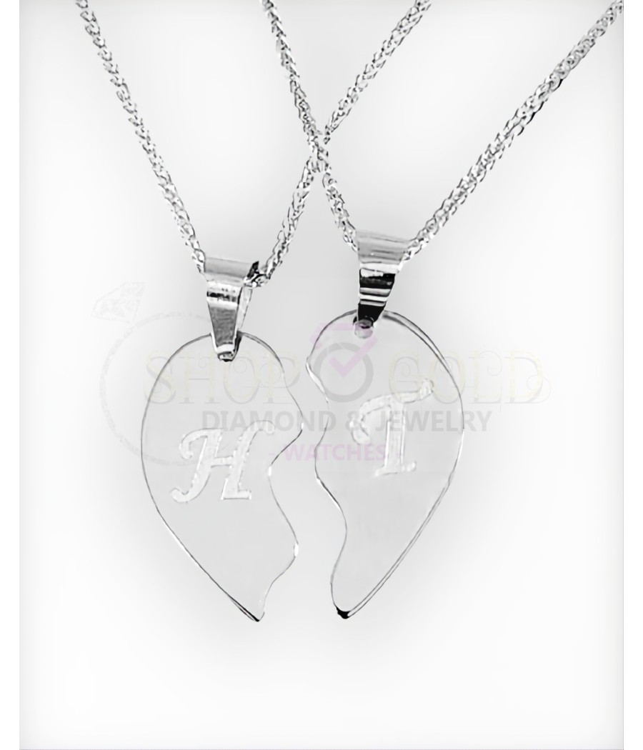 Pendant necklace, half heart