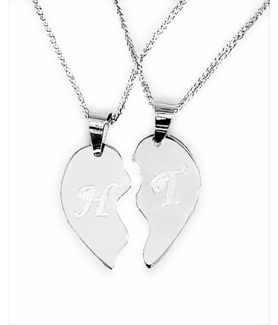 Pendant necklace, half heart