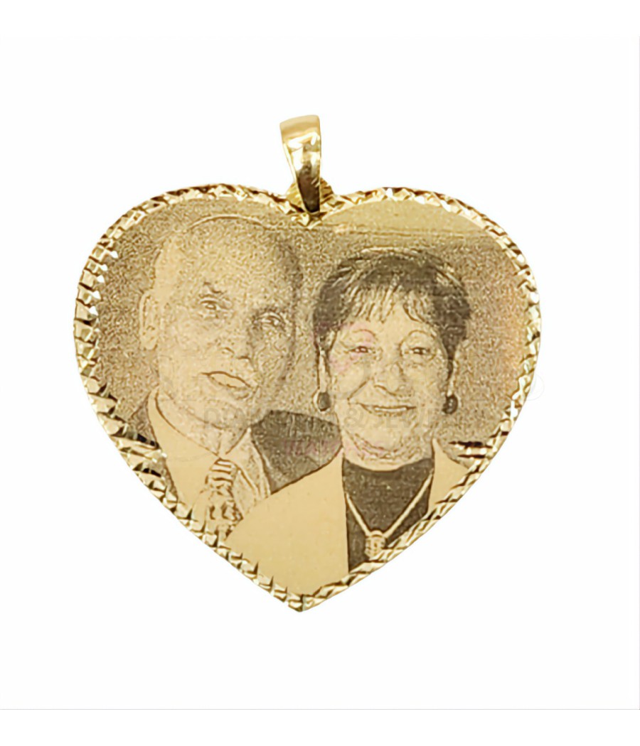 Rectangular photo engraving pendant