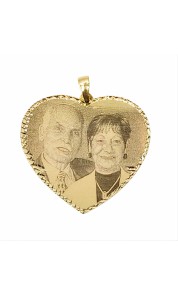 Rectangular photo engraving pendant