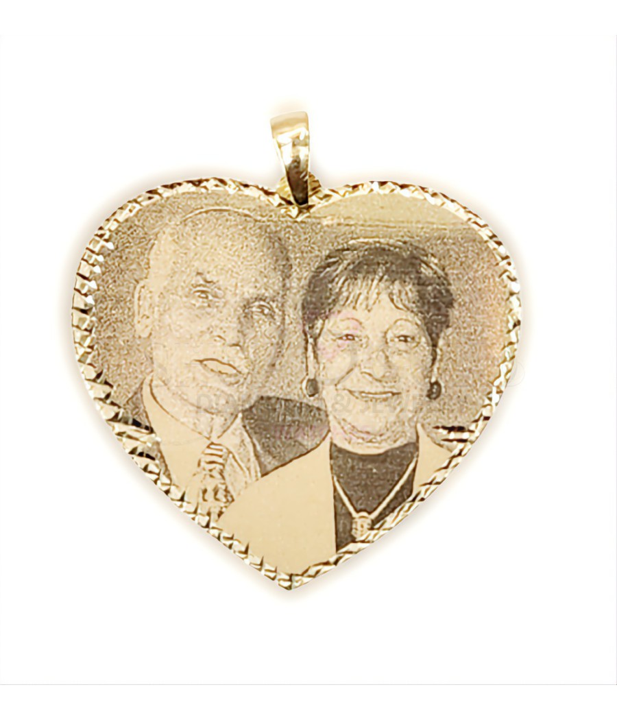 Rectangular photo engraving pendant