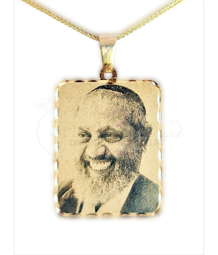 Rectangular photo engraving pendant