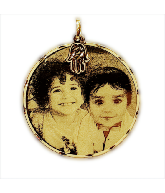 Rectangular photo engraving pendant