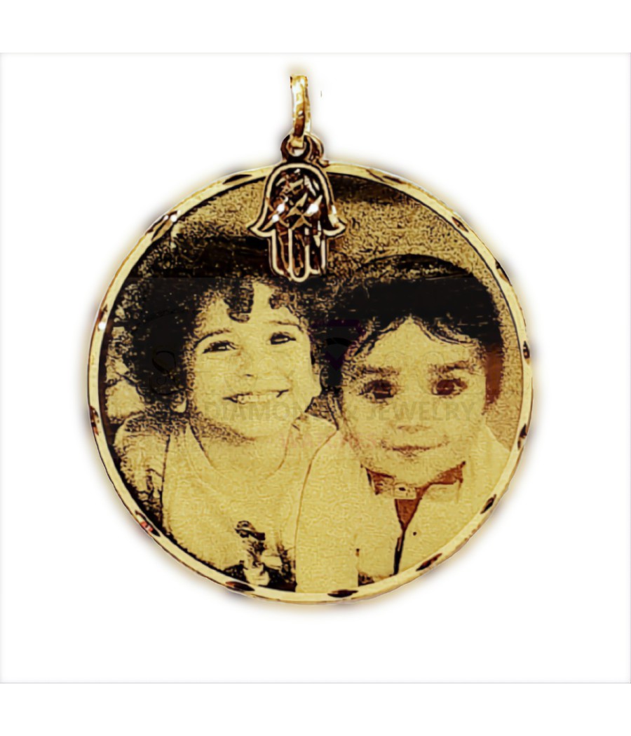 Rectangular photo engraving pendant