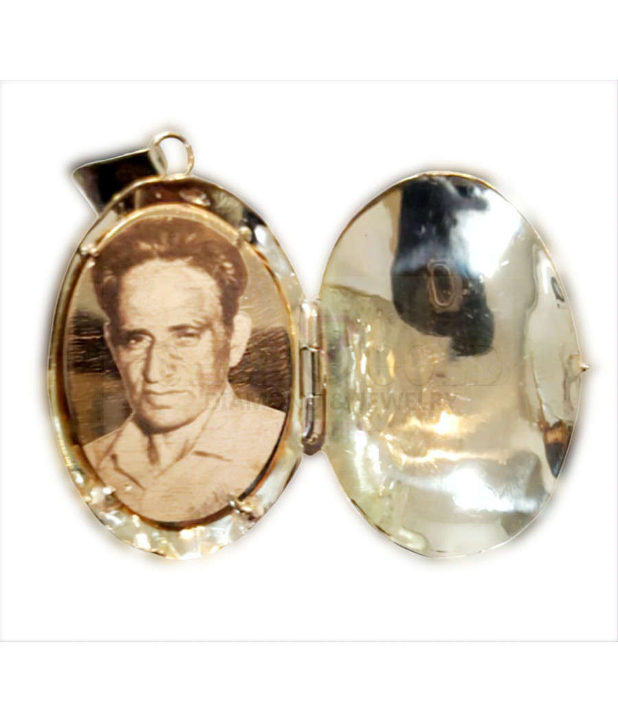 Rectangular photo engraving pendant