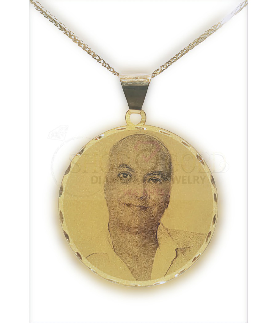 Rectangular photo engraving pendant