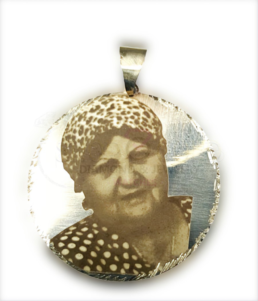 Rectangular photo engraving pendant