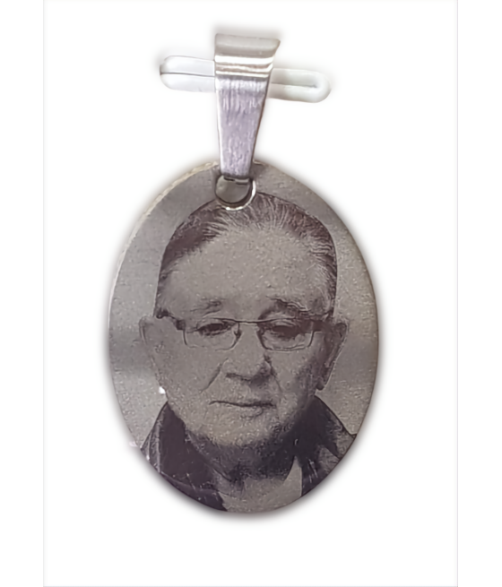 Rectangular photo engraving pendant