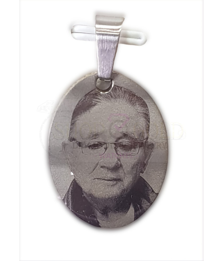 Rectangular photo engraving pendant