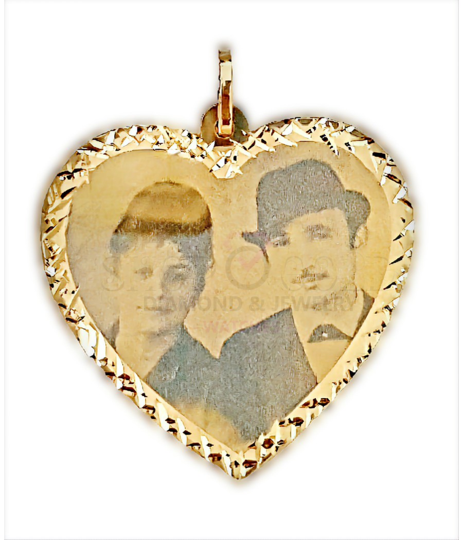 Rectangular photo engraving pendant