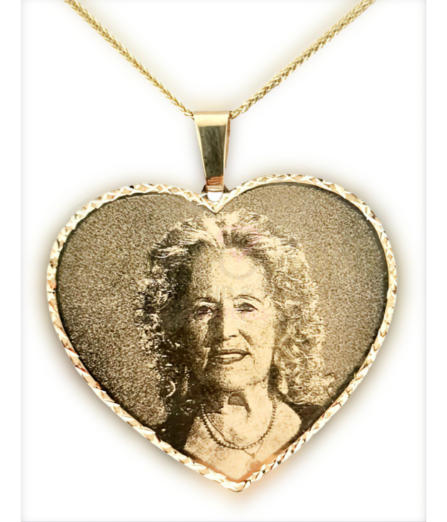 Rectangular photo engraving pendant