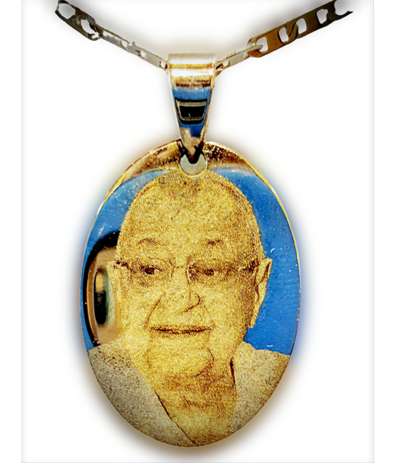 Rectangular photo engraving pendant