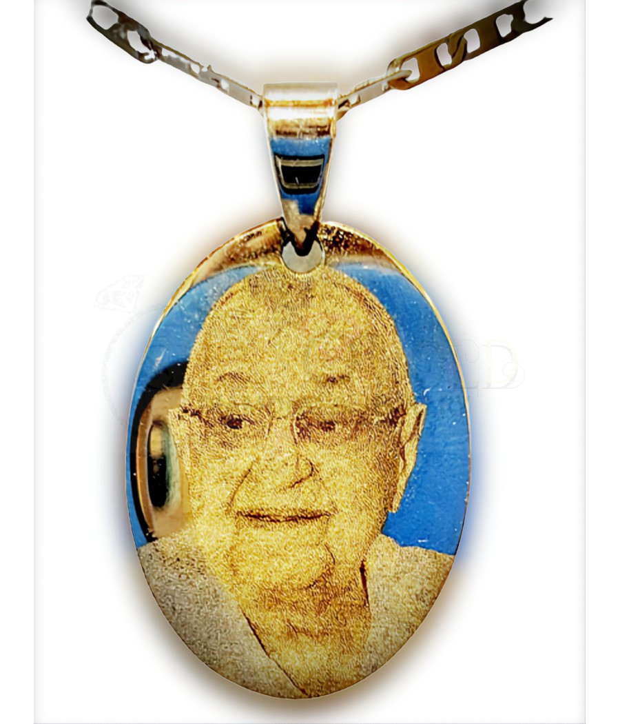 Rectangular photo engraving pendant