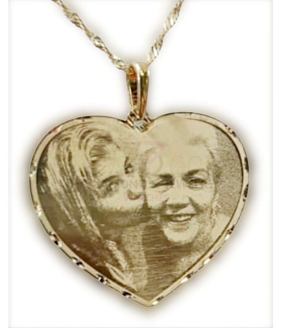 Rectangular photo engraving pendant