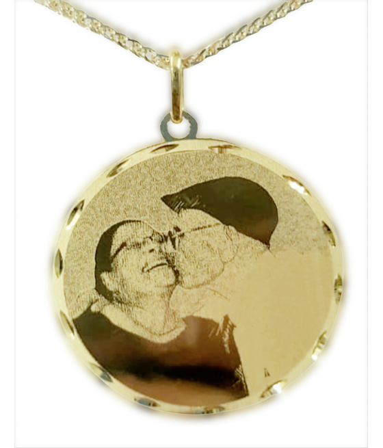 Rectangular photo engraving pendant