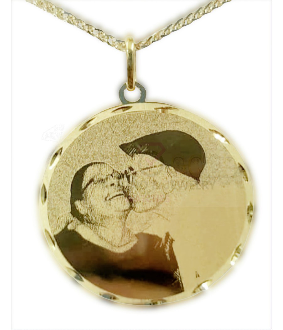 Rectangular photo engraving pendant