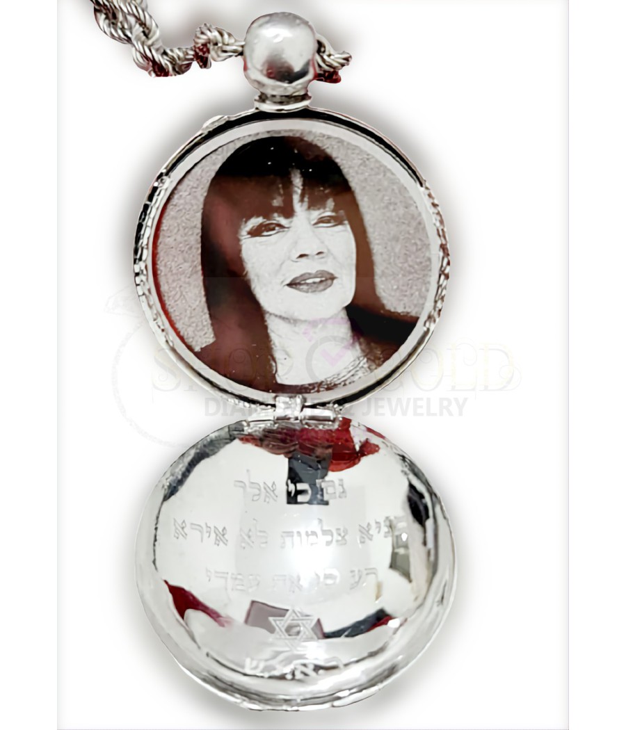 Rectangular photo engraving pendant